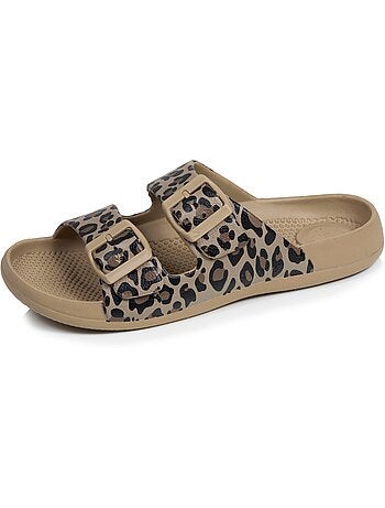 Sandales semelle extra-flex, légère, patch talon ultra confort Isotoner