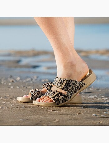 Sandales semelle extra-flex, légère, patch talon ultra confort Isotoner