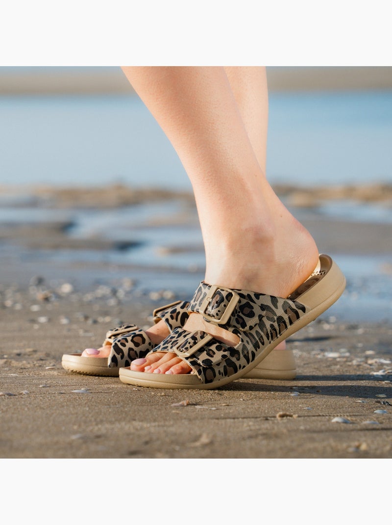 Sandales semelle extra-flex, légère, patch talon ultra confort  Isotoner Beige - Kiabi