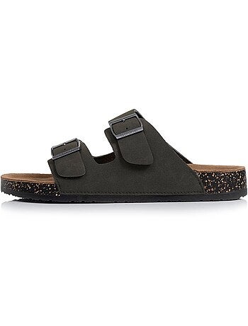 Sandales semelle intérieure cuir, patch talon confort everywear et soutien voute Isotoner