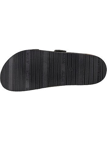Sandales semelle intérieure cuir, patch talon confort everywear et soutien voute Isotoner
