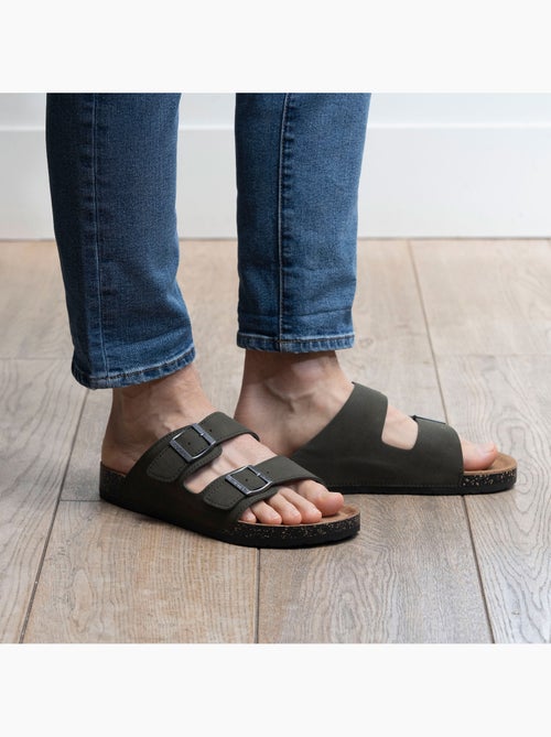 Sandales semelle intérieure cuir, patch talon confort everywear et soutien voute  Isotoner - Kiabi