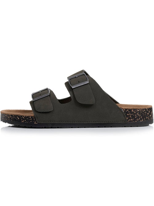 Sandales semelle intérieure cuir, patch talon confort everywear et soutien voute  Isotoner - Kiabi