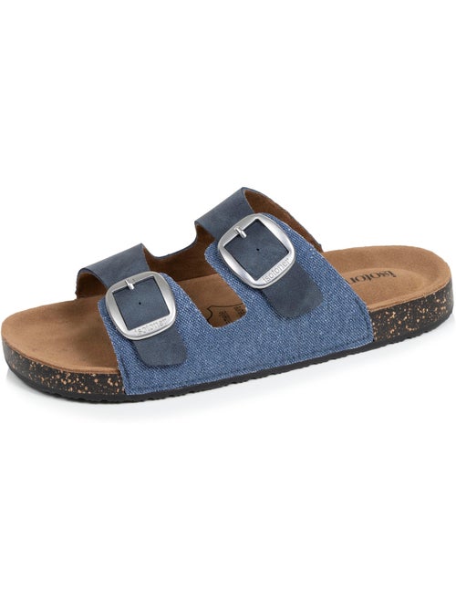 Sandales semelle intérieure cuir patch talon confort everywear  Isotoner - Kiabi