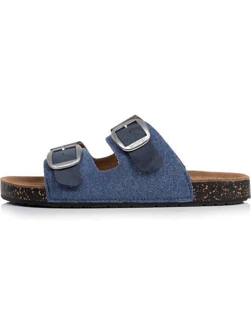 Sandales semelle intérieure cuir patch talon confort everywear  Isotoner - Kiabi