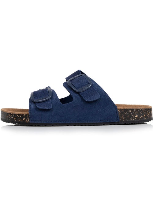 Sandales semelle intérieure cuir patch talon confort everywear  Isotoner - Kiabi