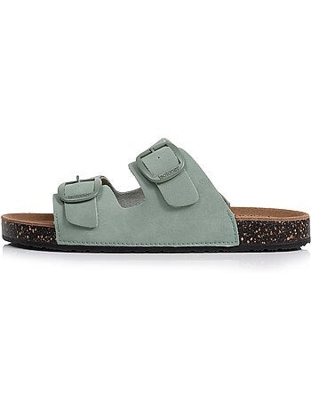 Sandales à doubles brides ultra confortables, semelle intérieure cuir