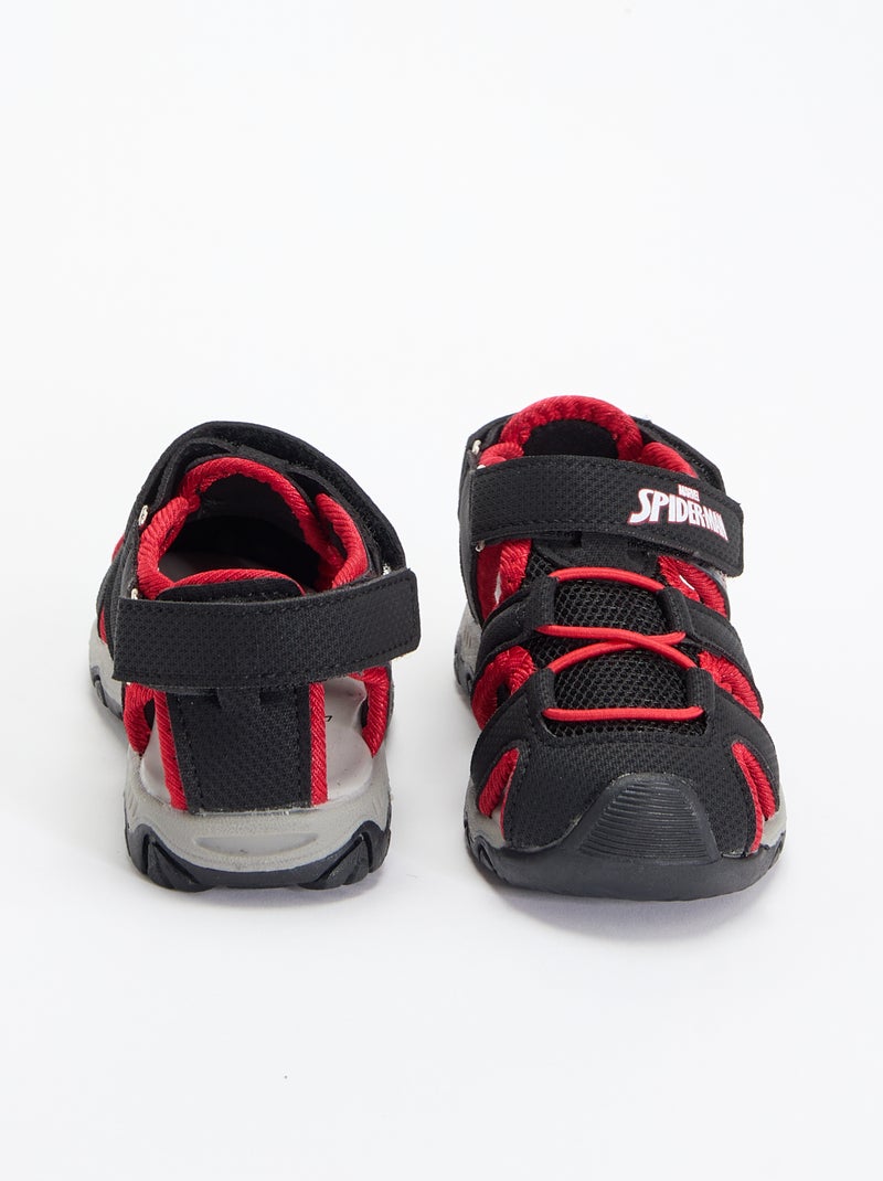 Sandales semi-ouvertes 'Spiderman' Noir - Kiabi
