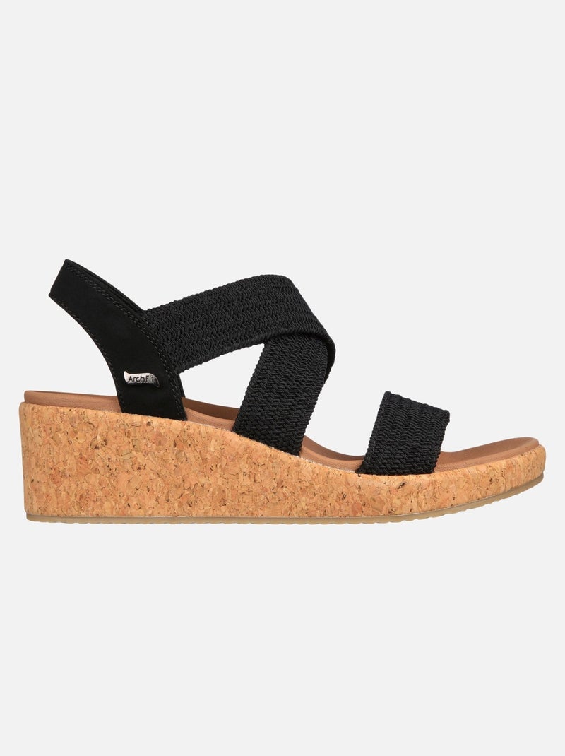 Sandales  'SKECHERS' 'ARCH FIT BEVERLEE - LOVE STAYS' Noir - Kiabi