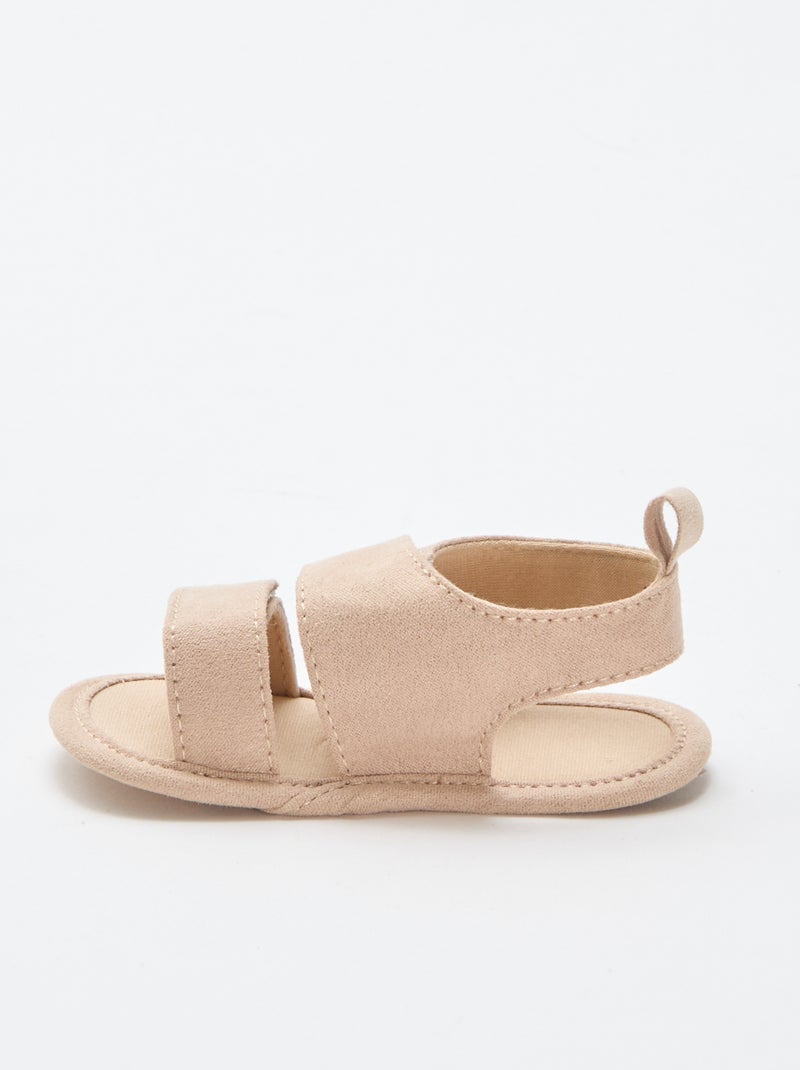 Sandales souples avec 2 brides Beige - Kiabi