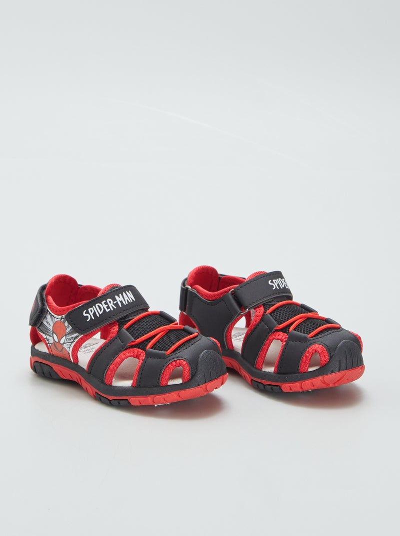 Sandales 'Spider-Man' 'Marvel' Noir/rouge - Kiabi