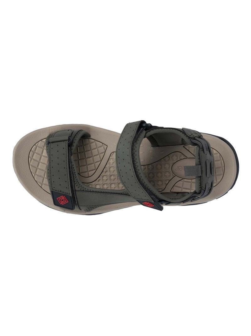 Sandales sport, semelle confortable et légère, sandale de plage, piscine, randonnée,  Isotoner Kaki - Kiabi