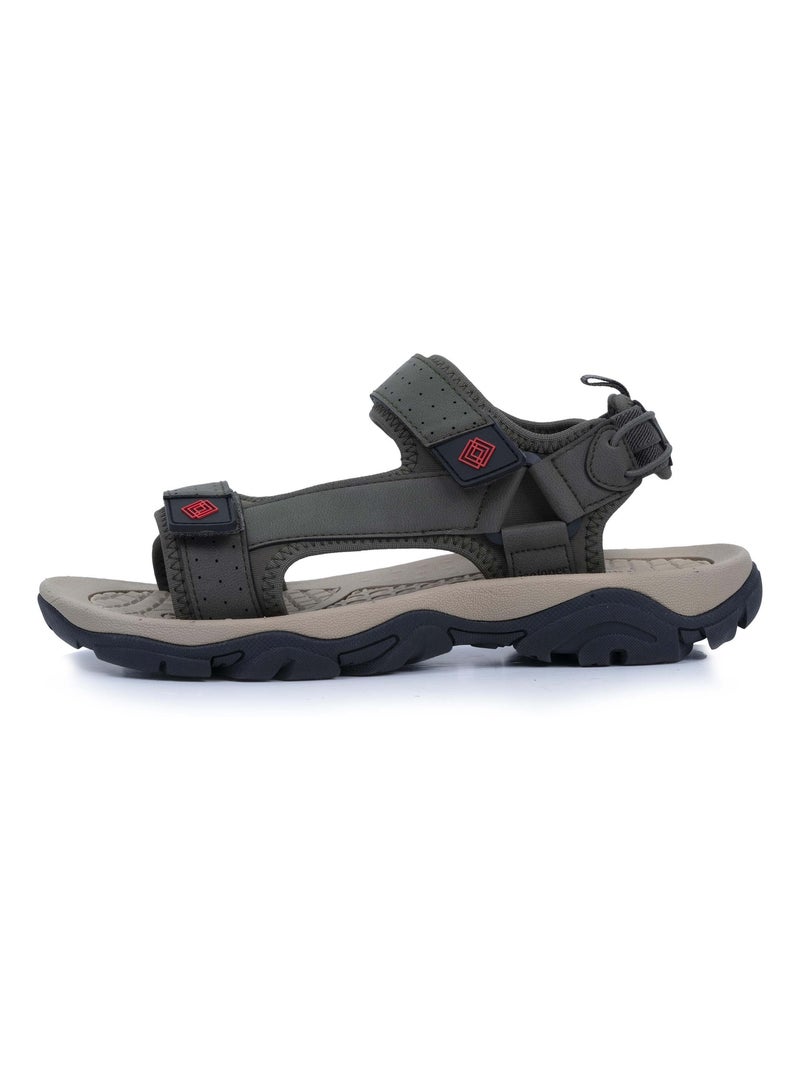 Sandales sport, semelle confortable et légère, sandale de plage, piscine, randonnée,  Isotoner Kaki - Kiabi
