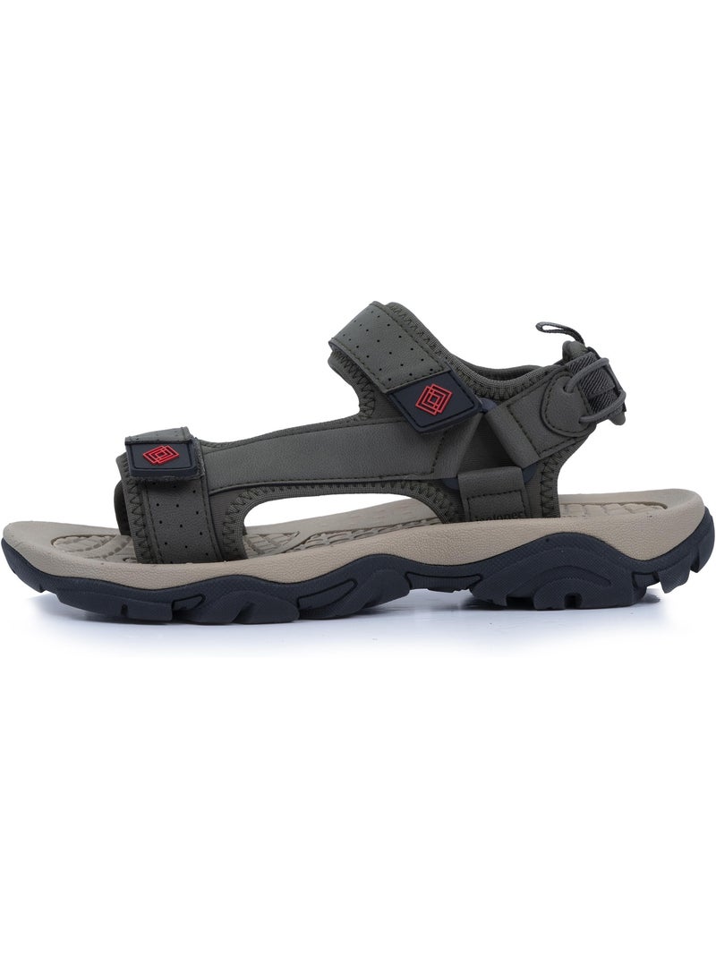 Sandales sport, semelle confortable et légère, sandale de plage, piscine, randonnée, Kaki - Kiabi
