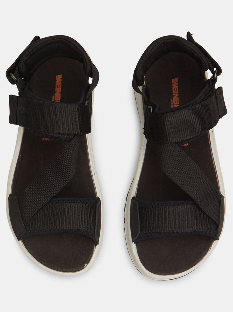 Sandales sportives Weinbrenner en cuir BATA Noir - Kiabi