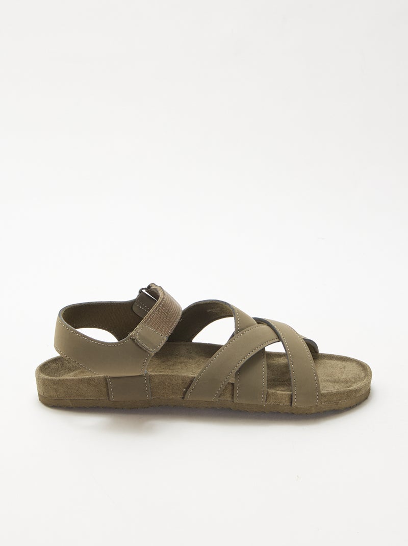 Sandales style trekking Kaki - Kiabi