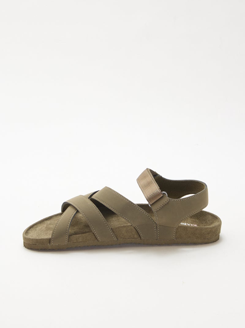 Sandales style trekking Kaki - Kiabi
