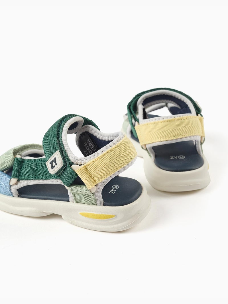 Sandales Superlight avec brides à scratch Vert foncé - Kiabi