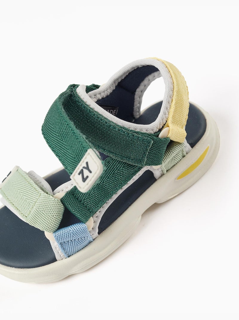 Sandales Superlight avec brides à scratch Vert foncé - Kiabi