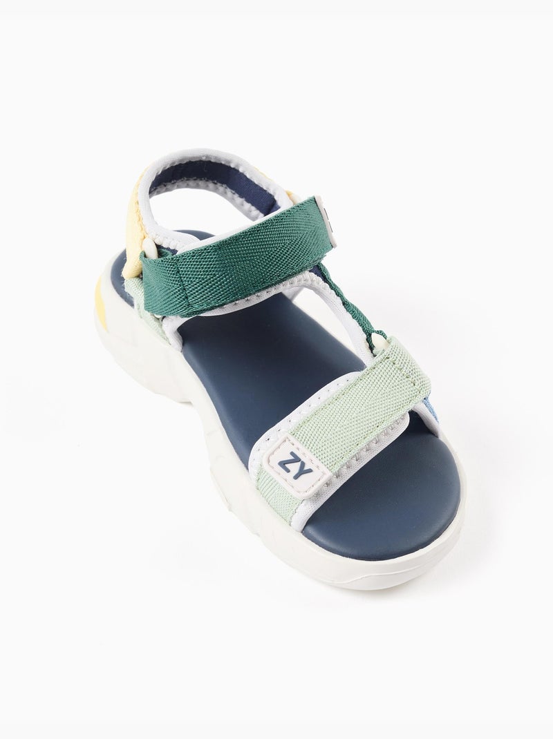 Sandales Superlight avec brides à scratch Vert foncé - Kiabi
