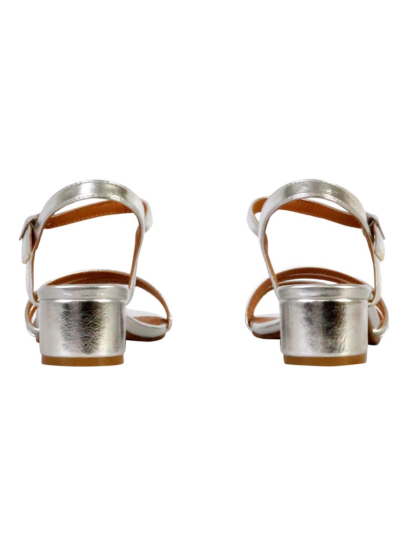 Sandales Talon à Bride The Divine Factory Argent - Kiabi