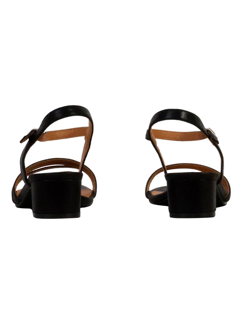 Sandales Talon à Bride The Divine Factory Noir - Kiabi