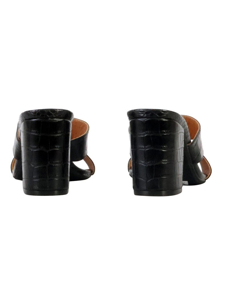 Sandales Talon à Enfiler The Divine Factory Noir - Kiabi