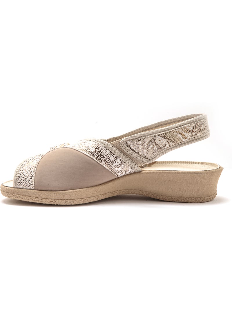 Sandales textile spécial hallux valgus - PEDICONFORT Beige - Kiabi