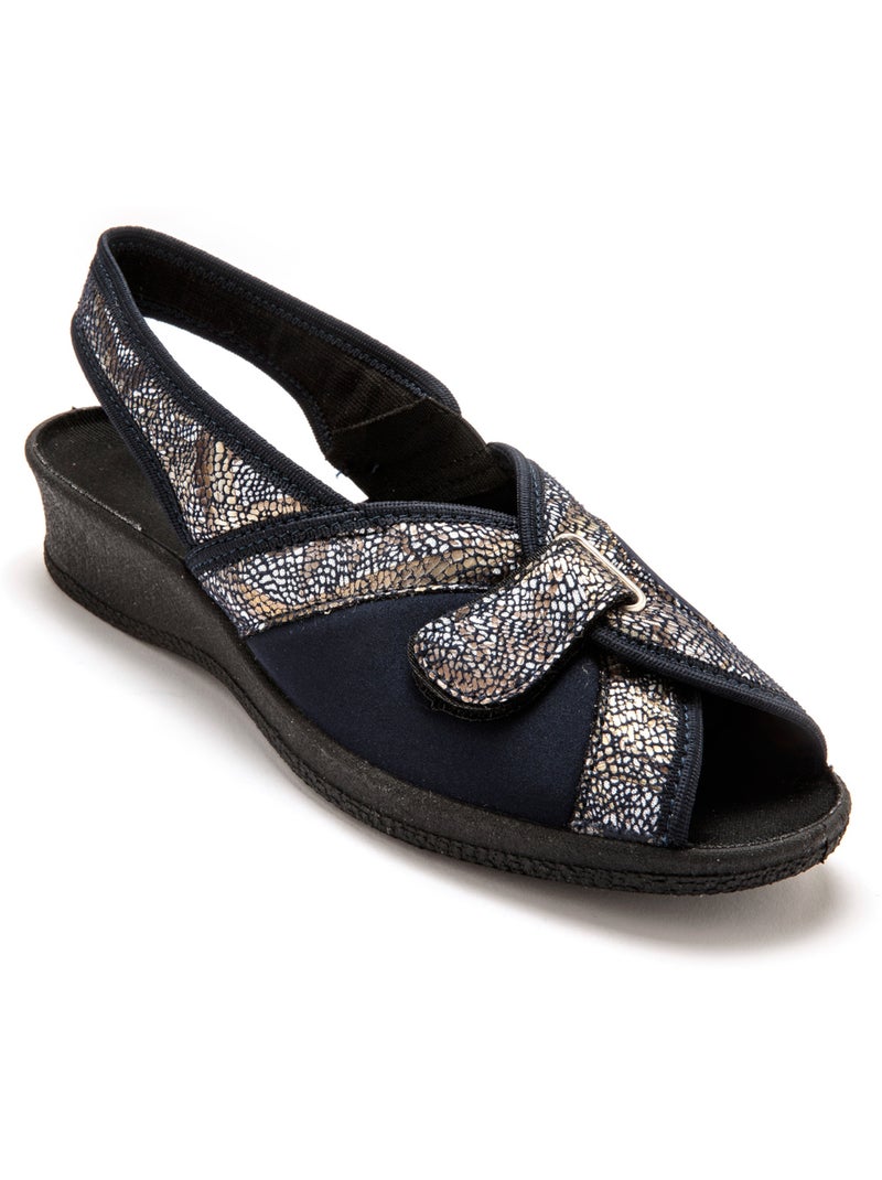 Sandales textile spécial hallux valgus - PEDICONFORT Marine/Multicolore - Kiabi