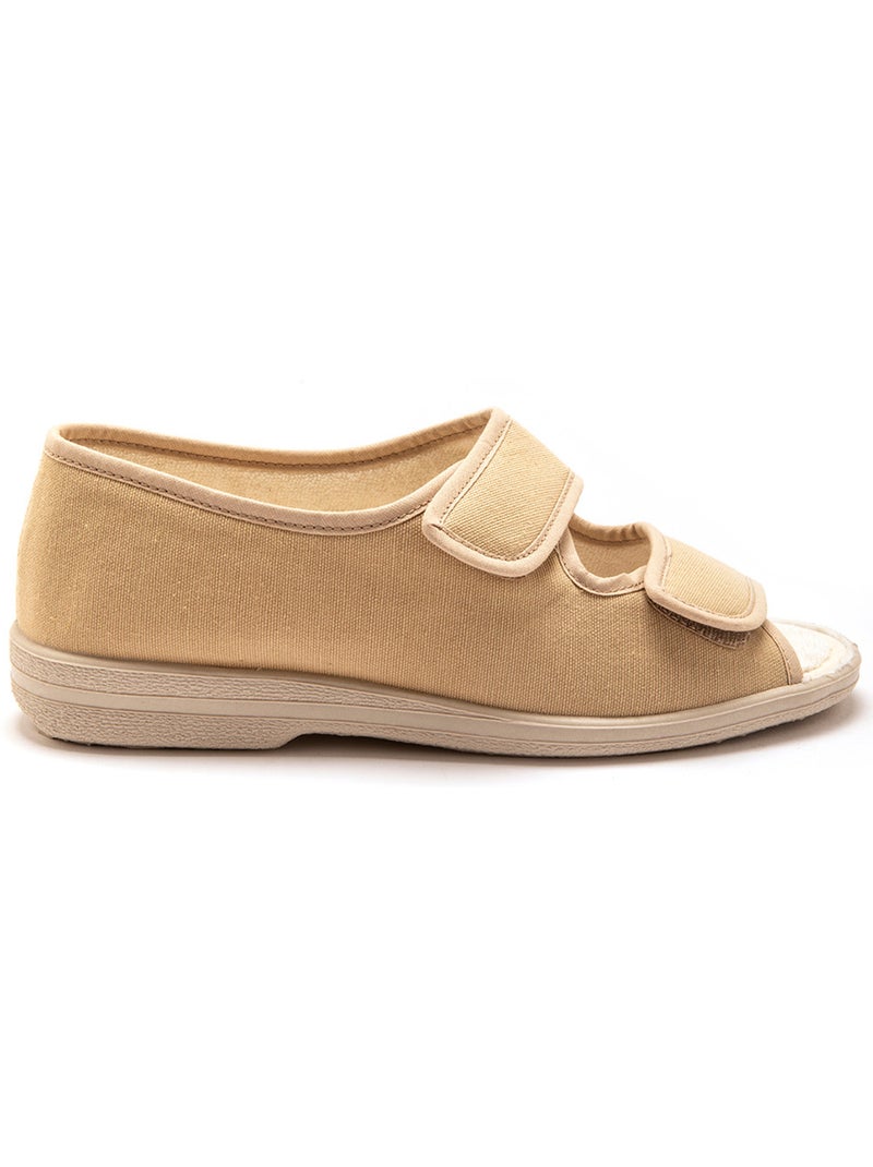 Sandales toile ouverture totale - PEDICONFORT Beige - Kiabi
