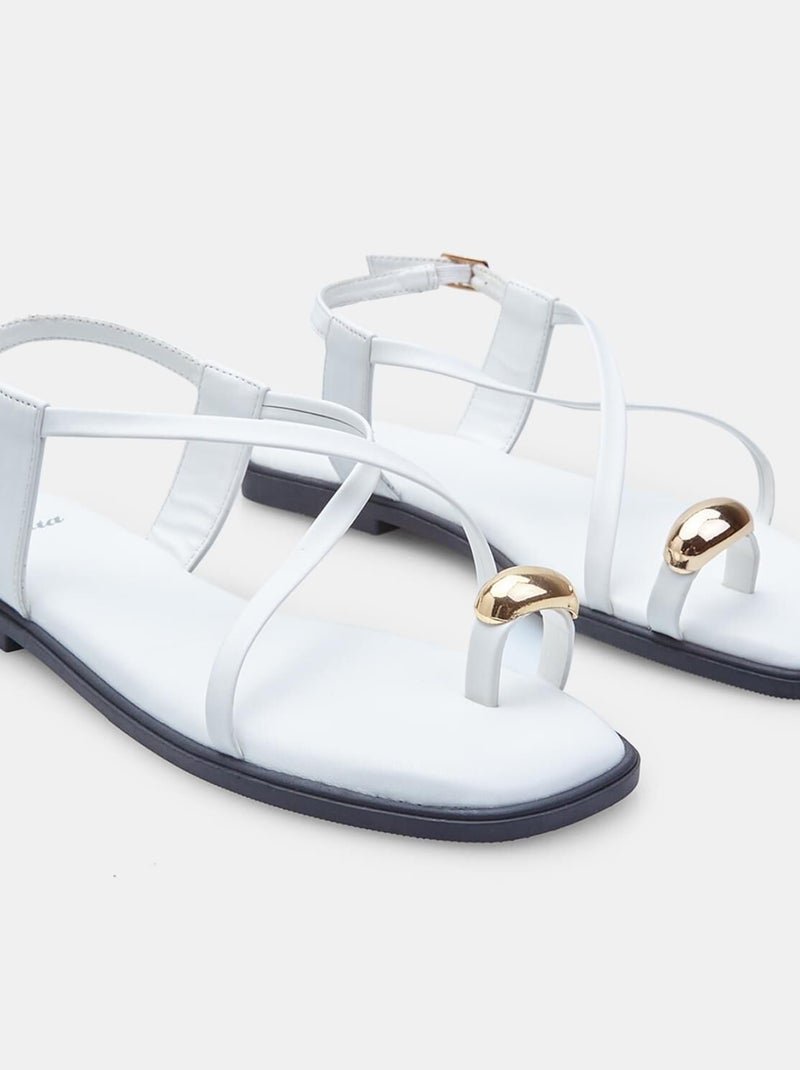 Sandales tongs comfortables BATA Blanc - Kiabi