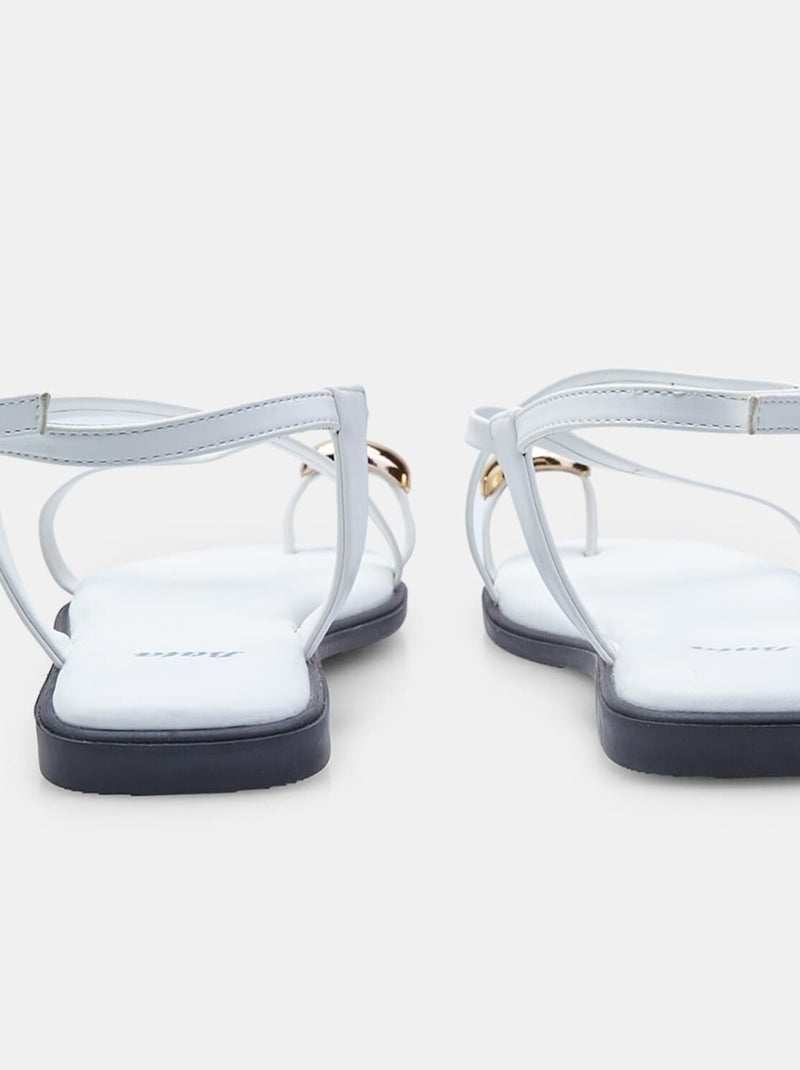 Sandales tongs comfortables BATA Blanc - Kiabi