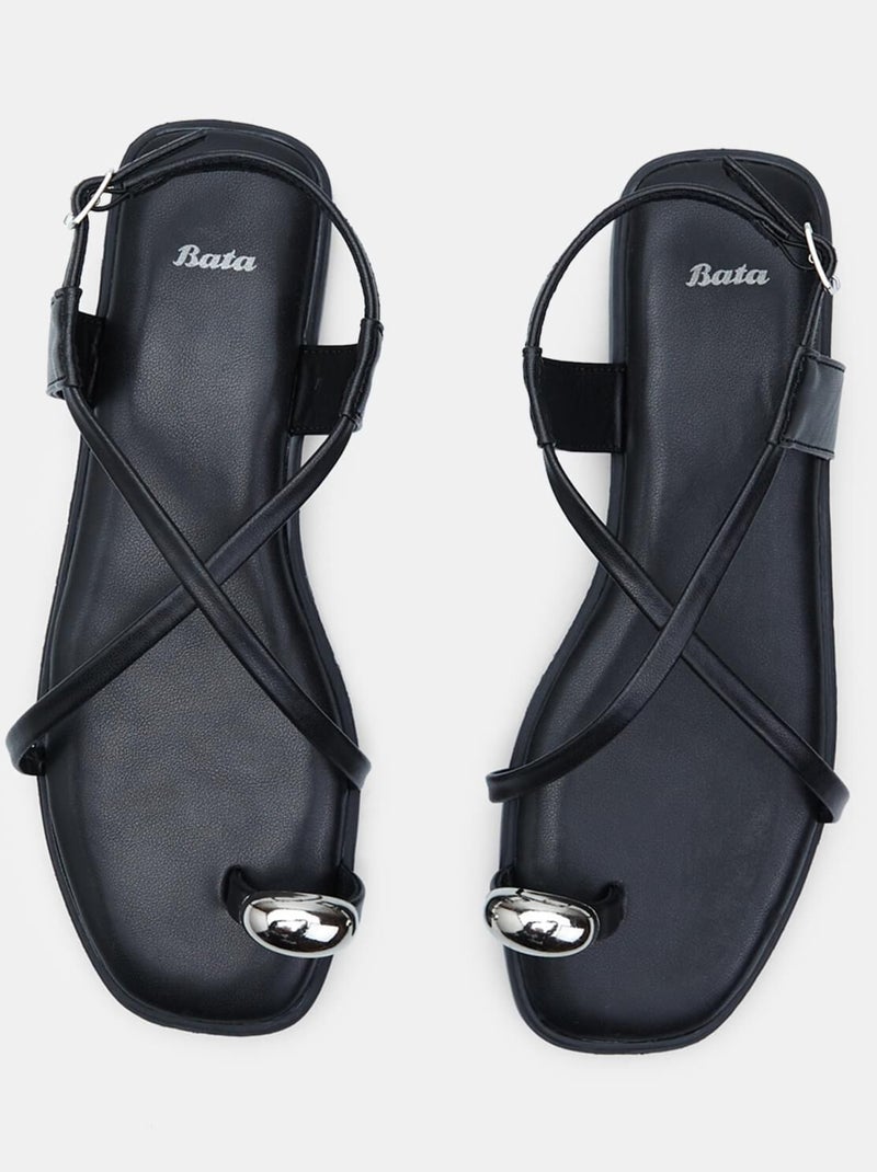 Sandales tongs comfortables BATA Noir - Kiabi