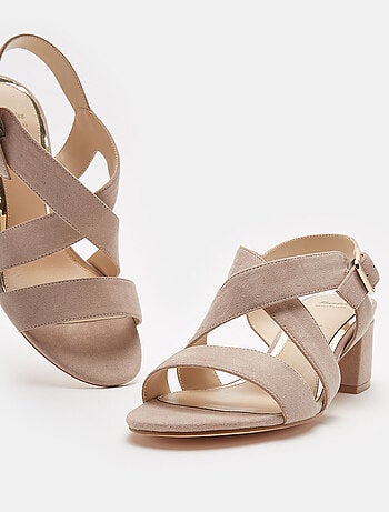 Sandales tressées à talon large BATA