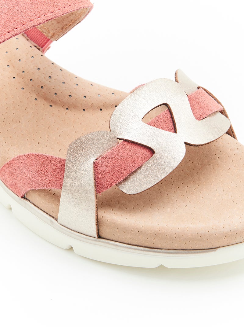 Sandales tressées Amortyl - Damart Rose - Kiabi