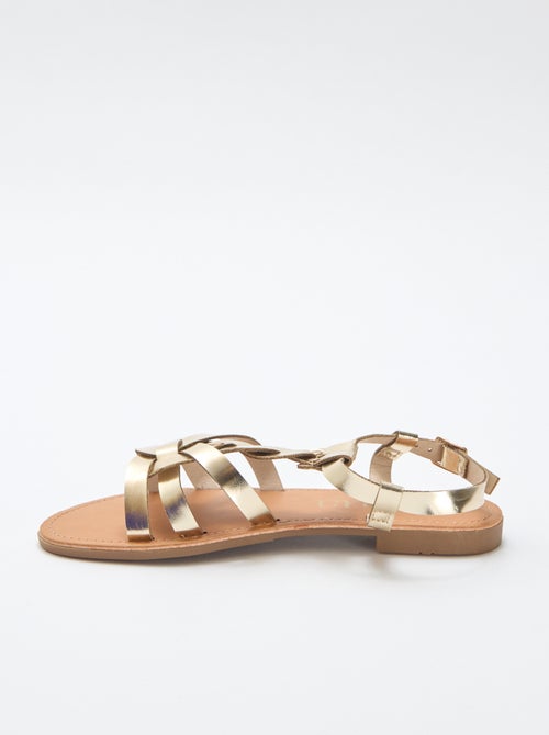 Sandales tressées uni - Kiabi