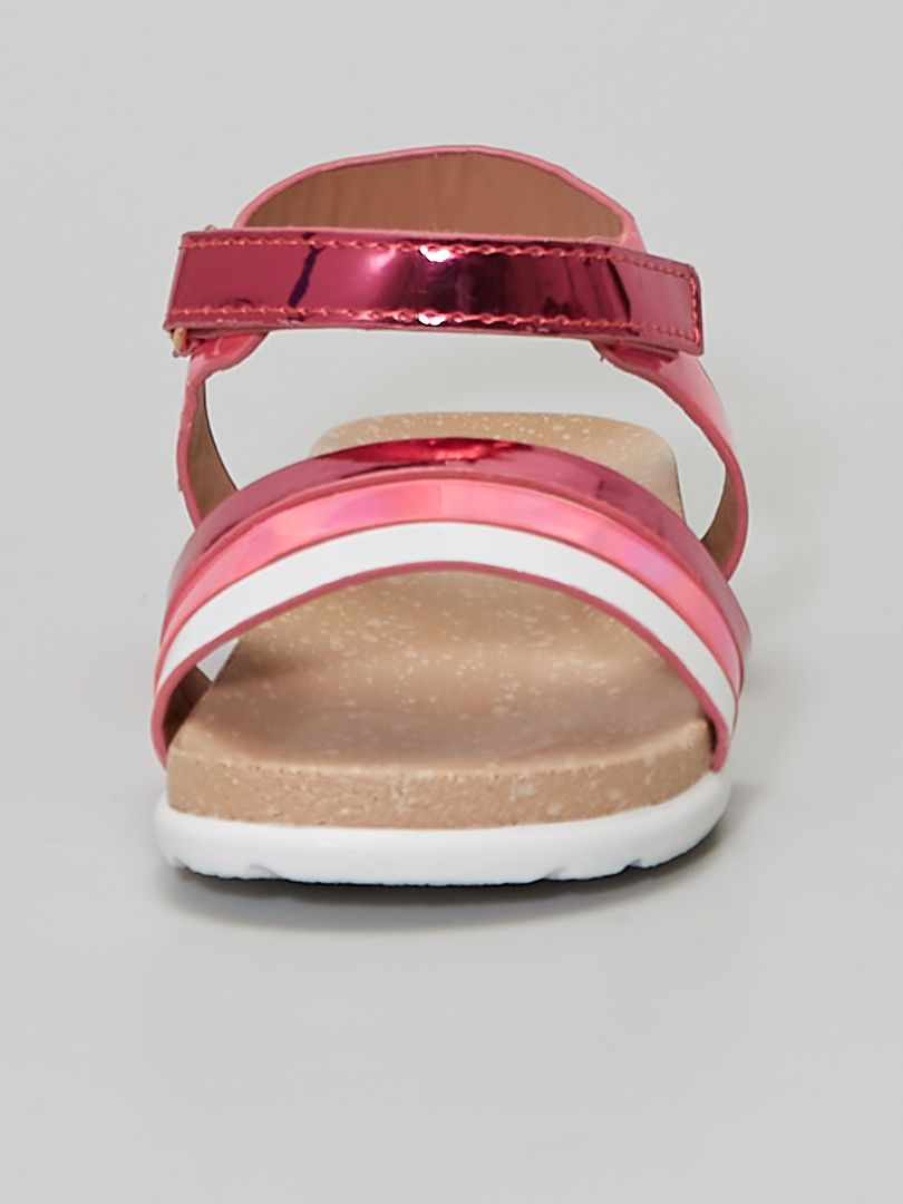 sandale fille rouge