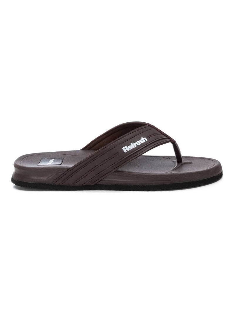 Sandales type pantoufles basses Marron - Kiabi