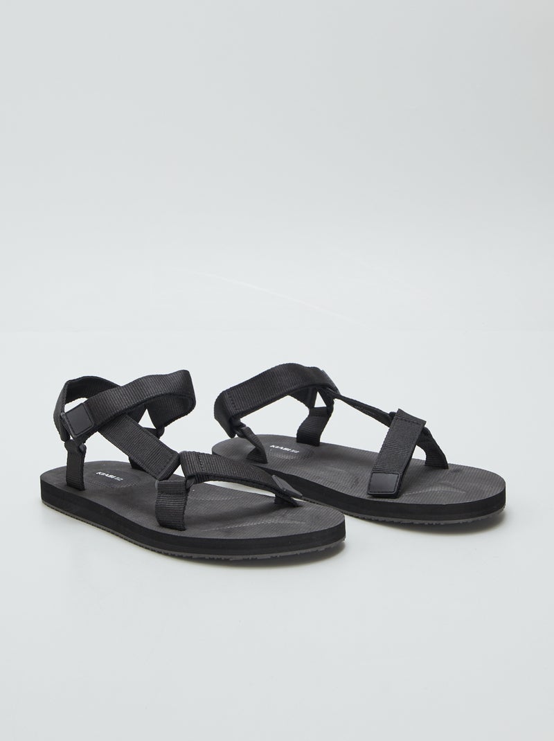 Sandales type trekking Noir - Kiabi