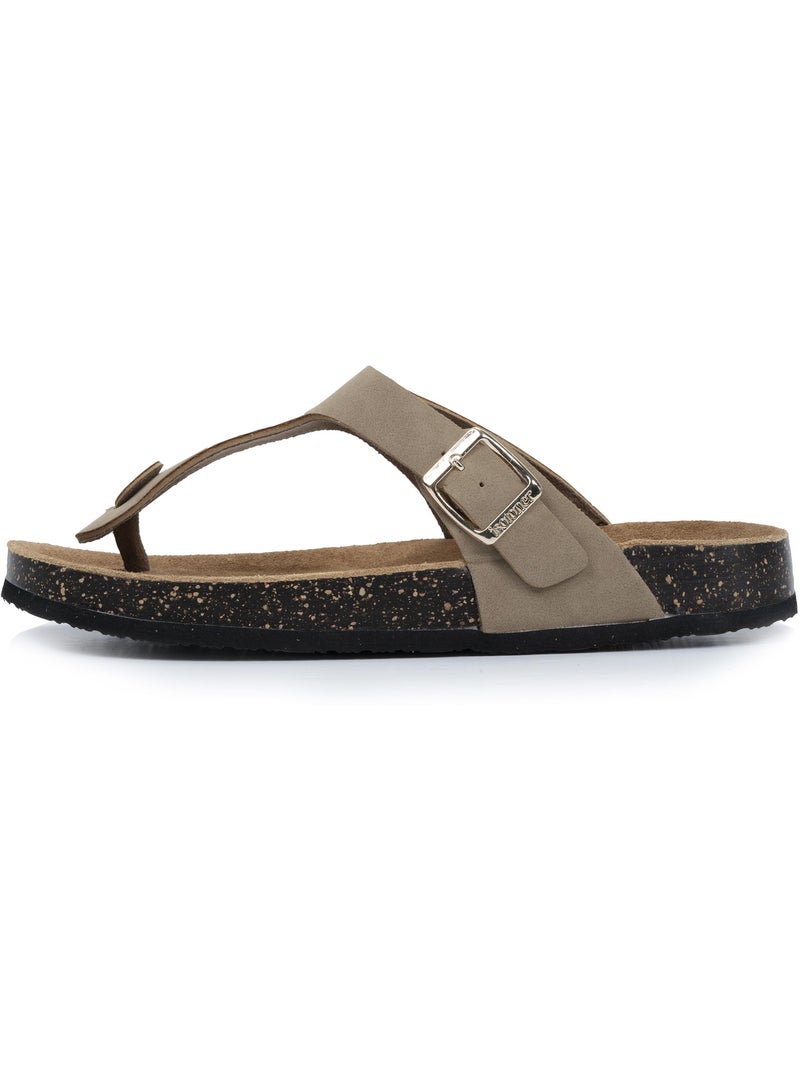 Sandales ultra confortables, semelle souple et légère  isotoner Taupe - Kiabi