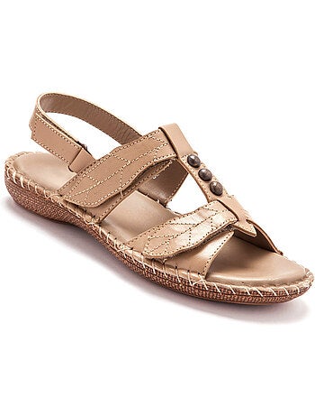 Sandales ultra souples en cuir - PEDICONFORT