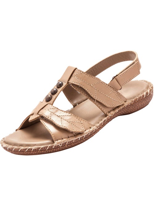 Sandales ultra souples en cuir - PEDICONFORT - Kiabi