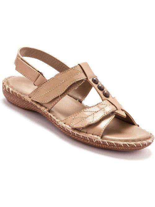 Sandales ultra souples en cuir - PEDICONFORT - Kiabi