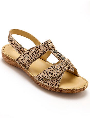 Sandales ultra souples en cuir - PEDICONFORT
