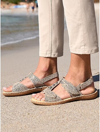 Sandales ultra souples en cuir - PEDICONFORT