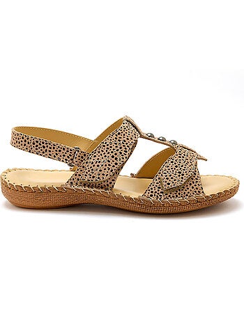 Sandales ultra souples en cuir - PEDICONFORT
