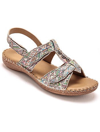 Sandales ultra souples en cuir - PEDICONFORT