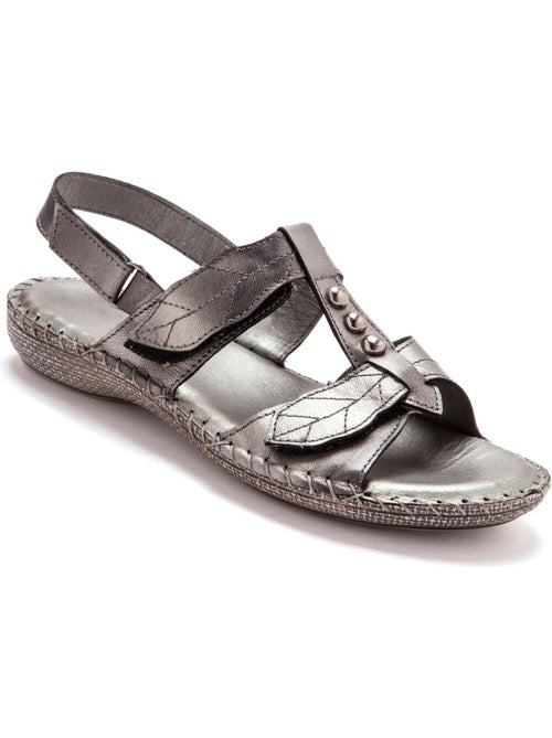 Sandales ultra souples en cuir - PEDICONFORT - Kiabi