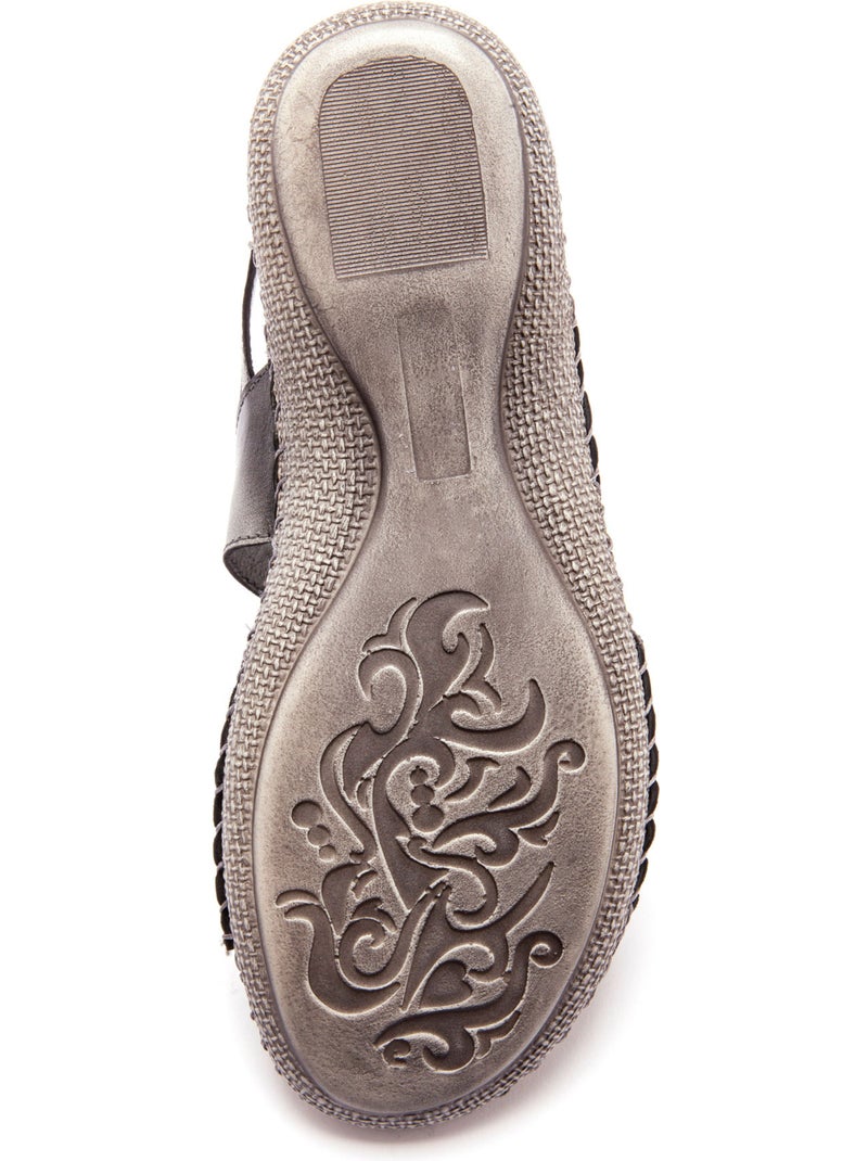 Sandales ultra souples en cuir - PEDICONFORT Gris métalique - Kiabi