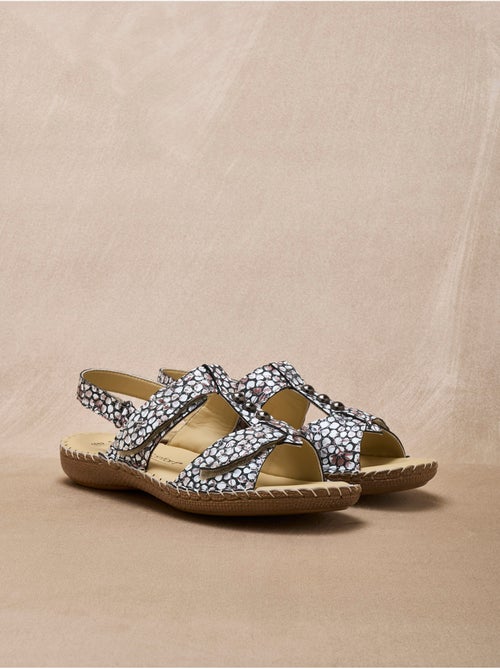 Sandales ultra souples en cuir - PEDICONFORT - Kiabi
